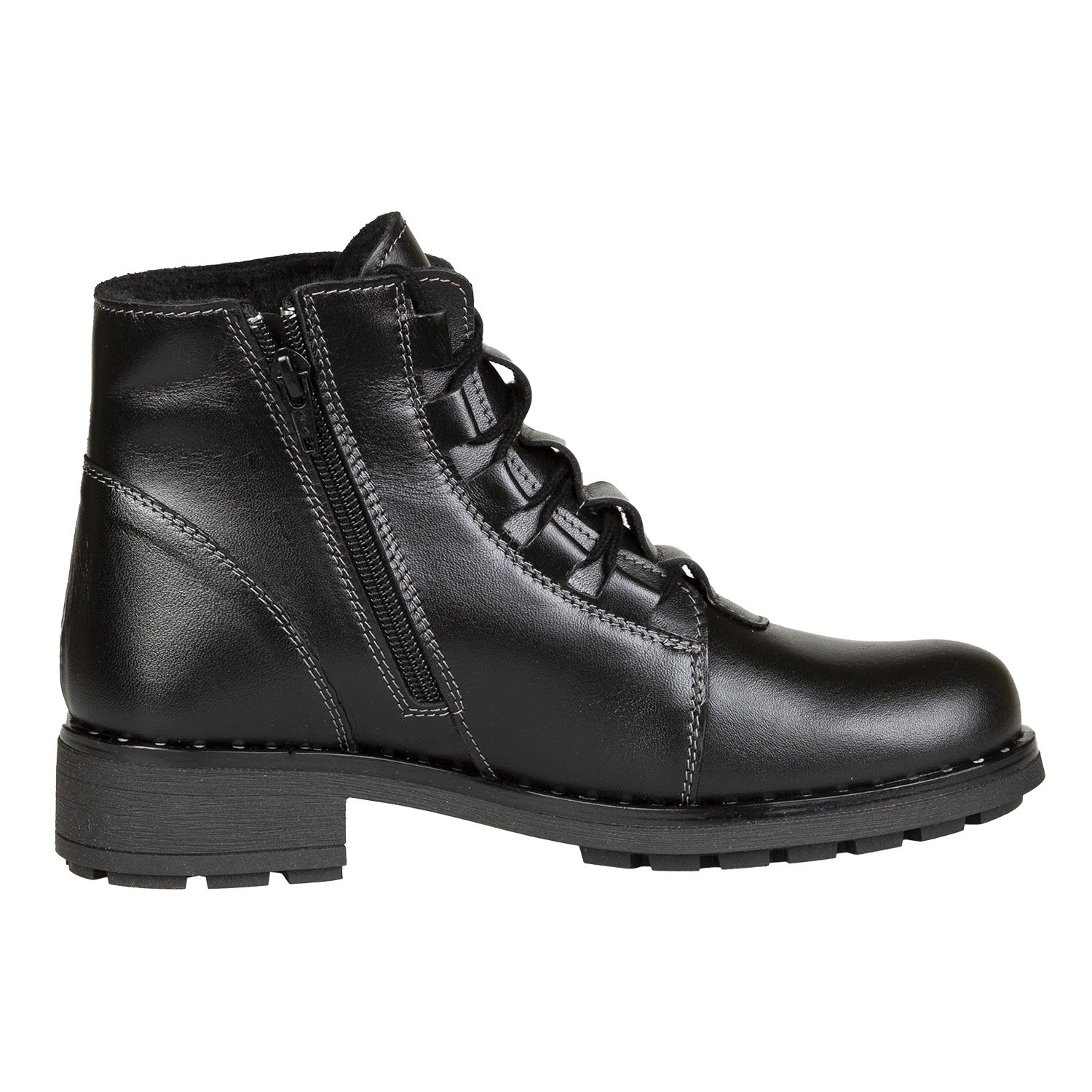 Ghete Damă Casual Din Piele Naturală Neagră 30124