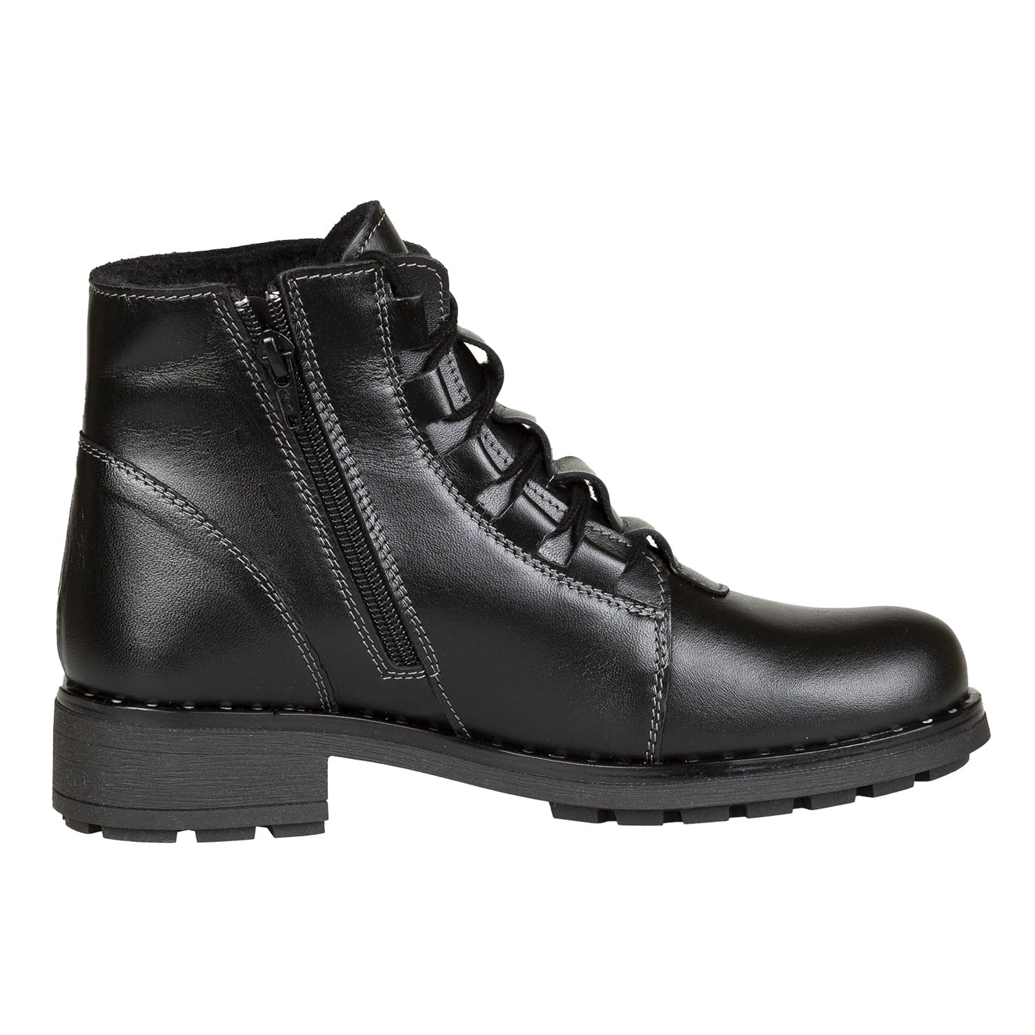 Ghete Damă Casual Din Piele Naturală Neagră 30124