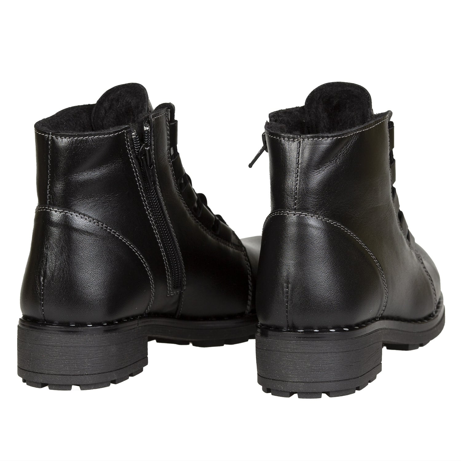 Ghete Damă Casual Din Piele Naturală Neagră 30124