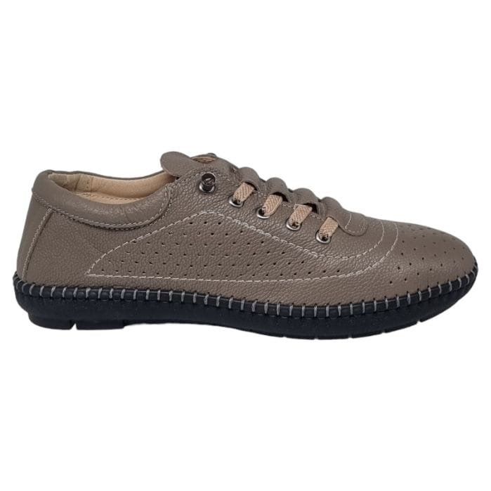 Pantofi Bărbați Din Piele Naturală Perforată Nisip 6544