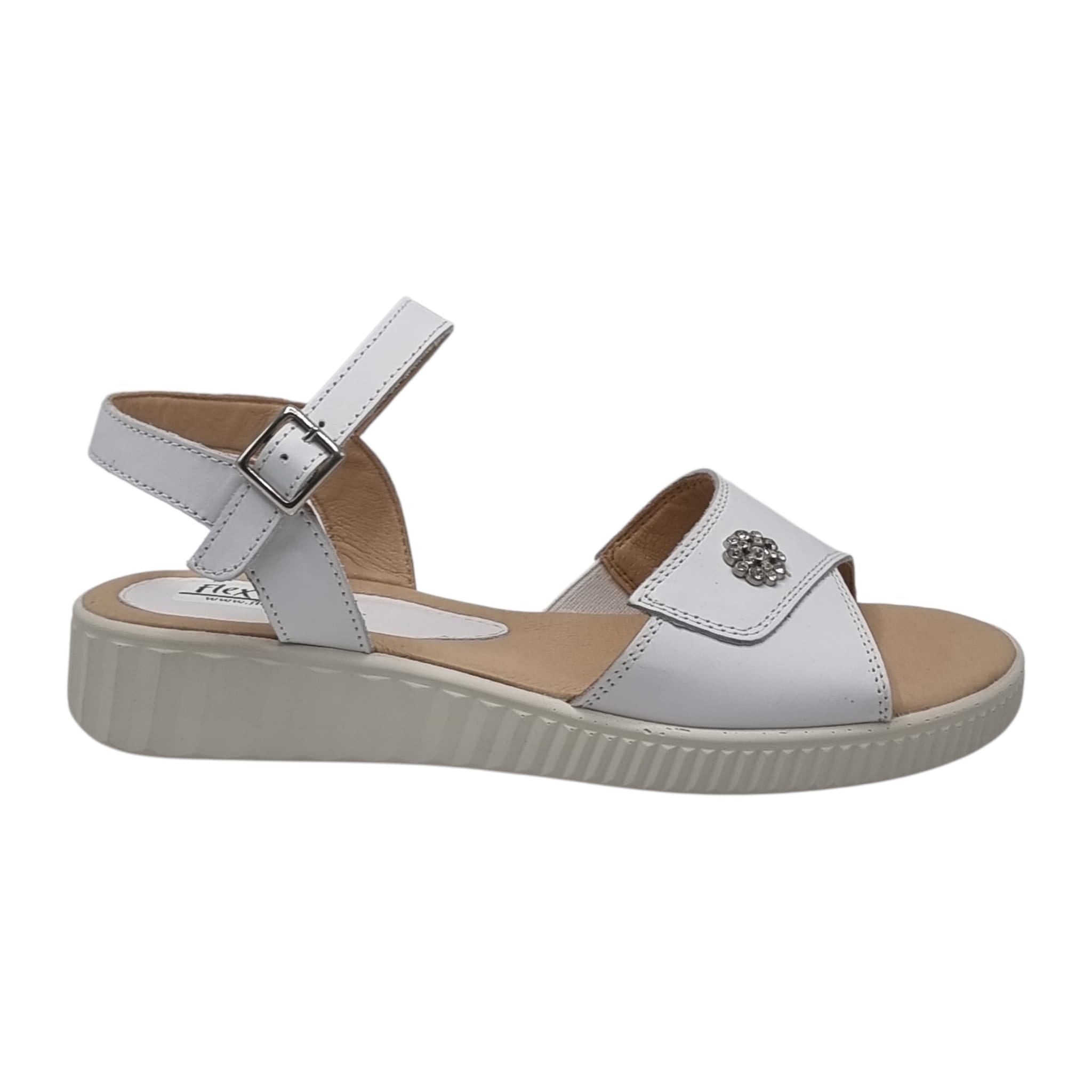 Sandale Damă Casual Confort Din Piele Naturală Albă 13827