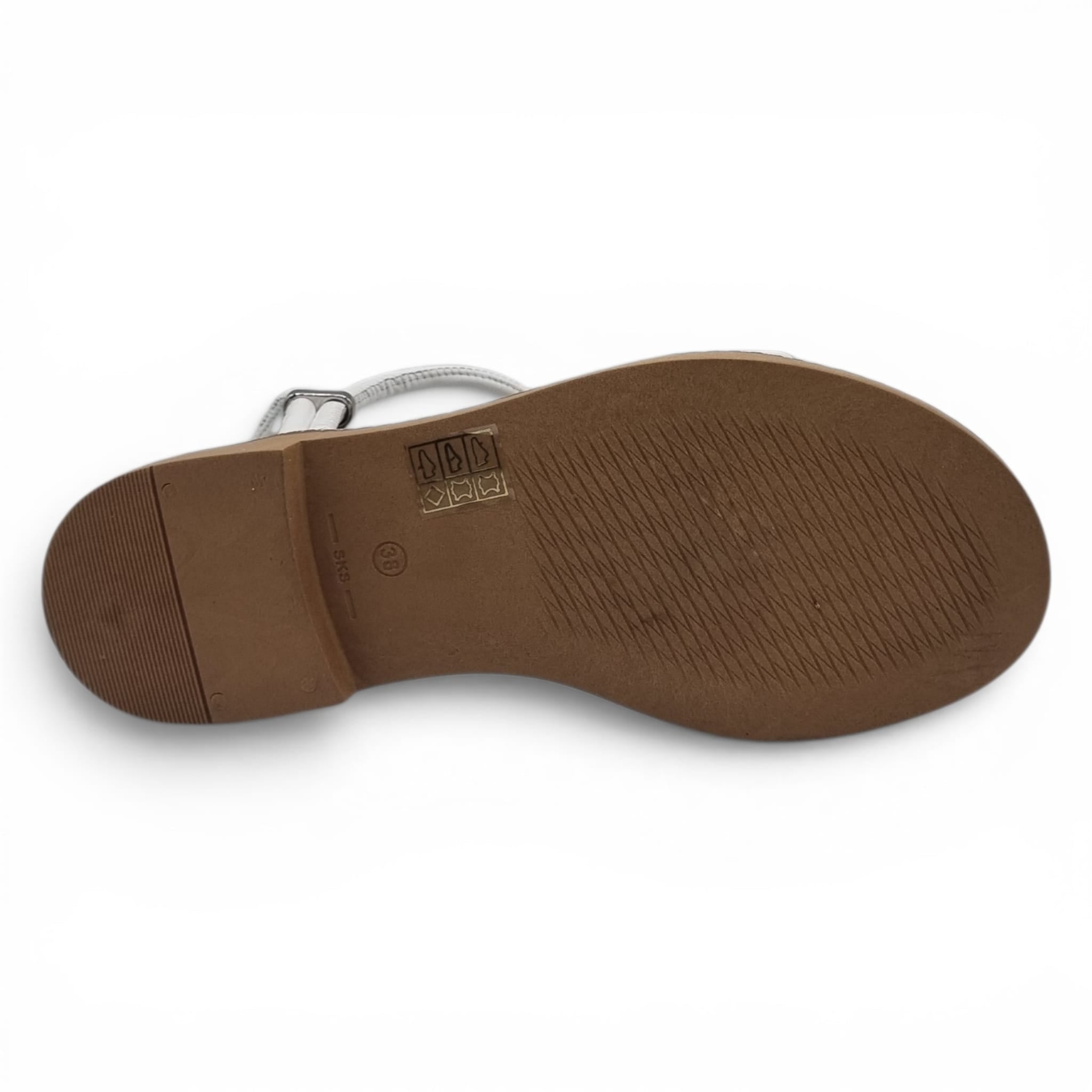 Sandale Damă Casual Confort Din Piele Naturală Albă 13774