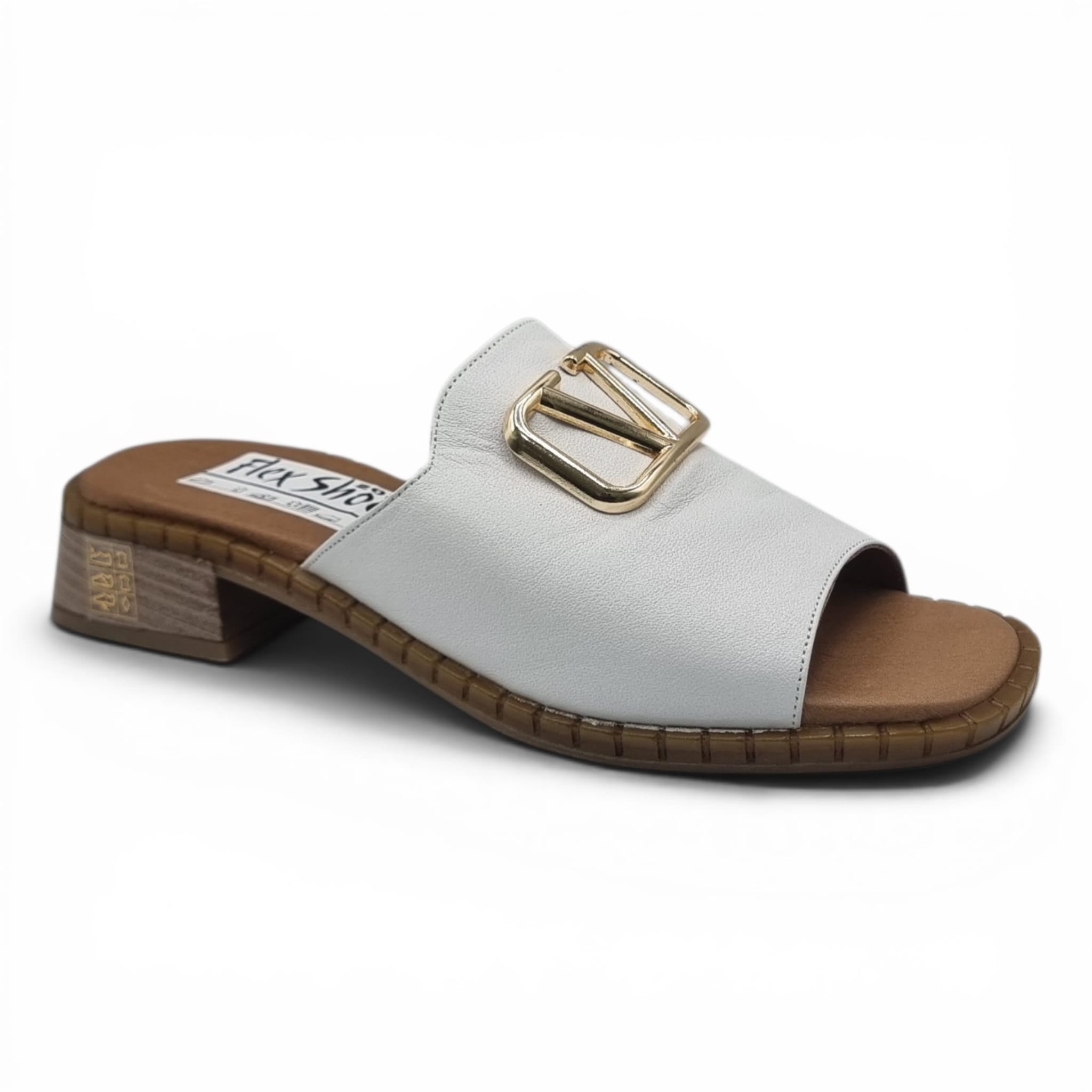 Sandale Damă Casual Confort Din Piele Naturală Albă 13796