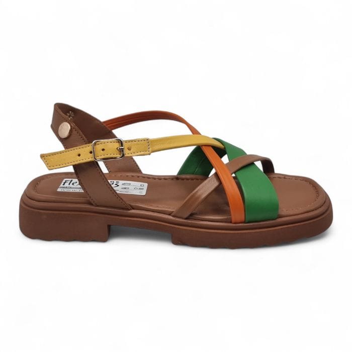 Sandale Damă Casual Confort Din Piele Naturală Maro Color 13783