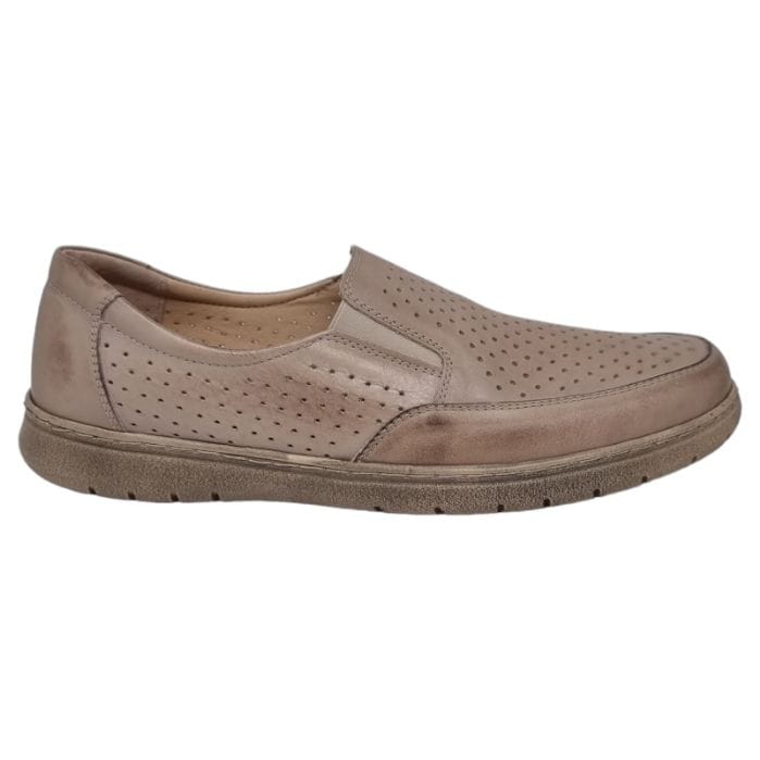 Pantofi Bărbați Din Piele Naturală Perforată Nisip 6540