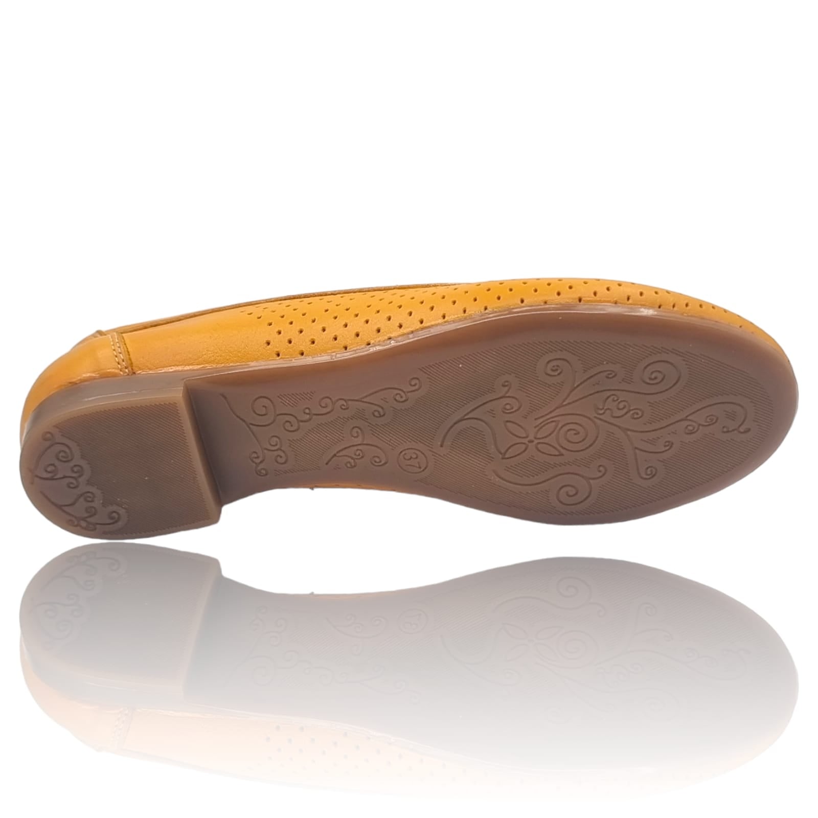 Balerini Damă Din Piele Naturală Galbenă 15201