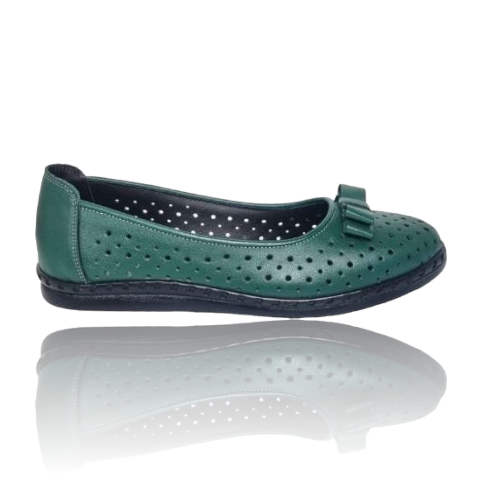 Balerini Damă Din Piele Naturală Verde 15128