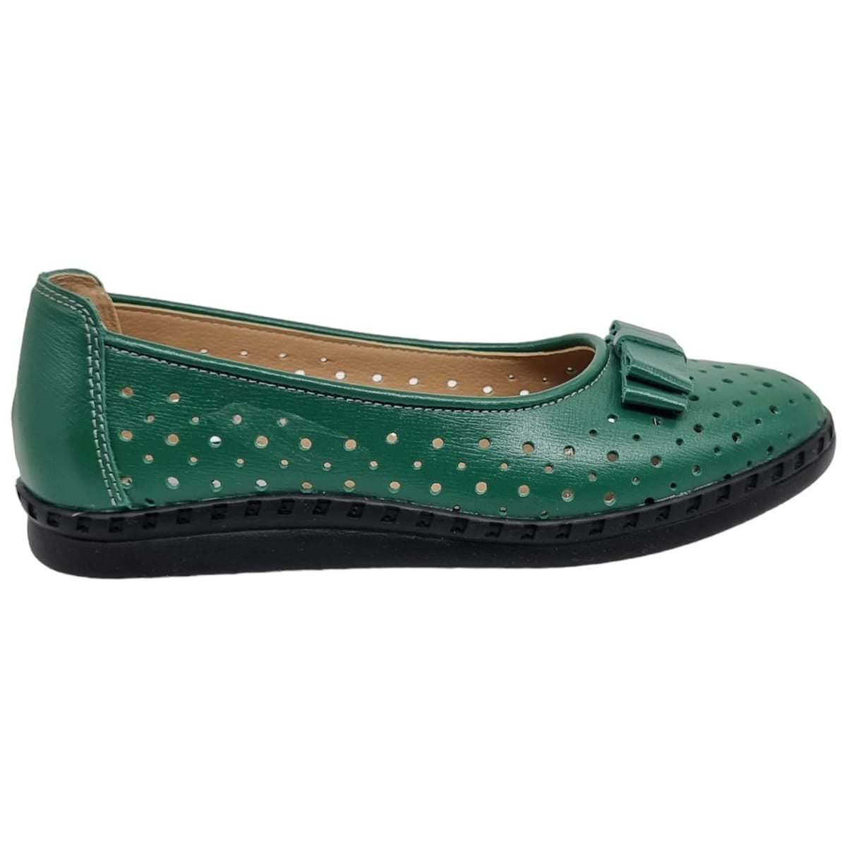 Balerini Damă Din Piele Naturală Verde 15128