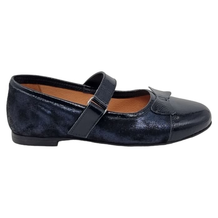Balerine Pentru Fete Din Piele Naturală Blue 304