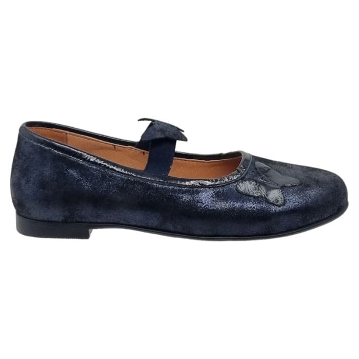 Balerine Pentru Fete Din Piele Naturală Blue 306