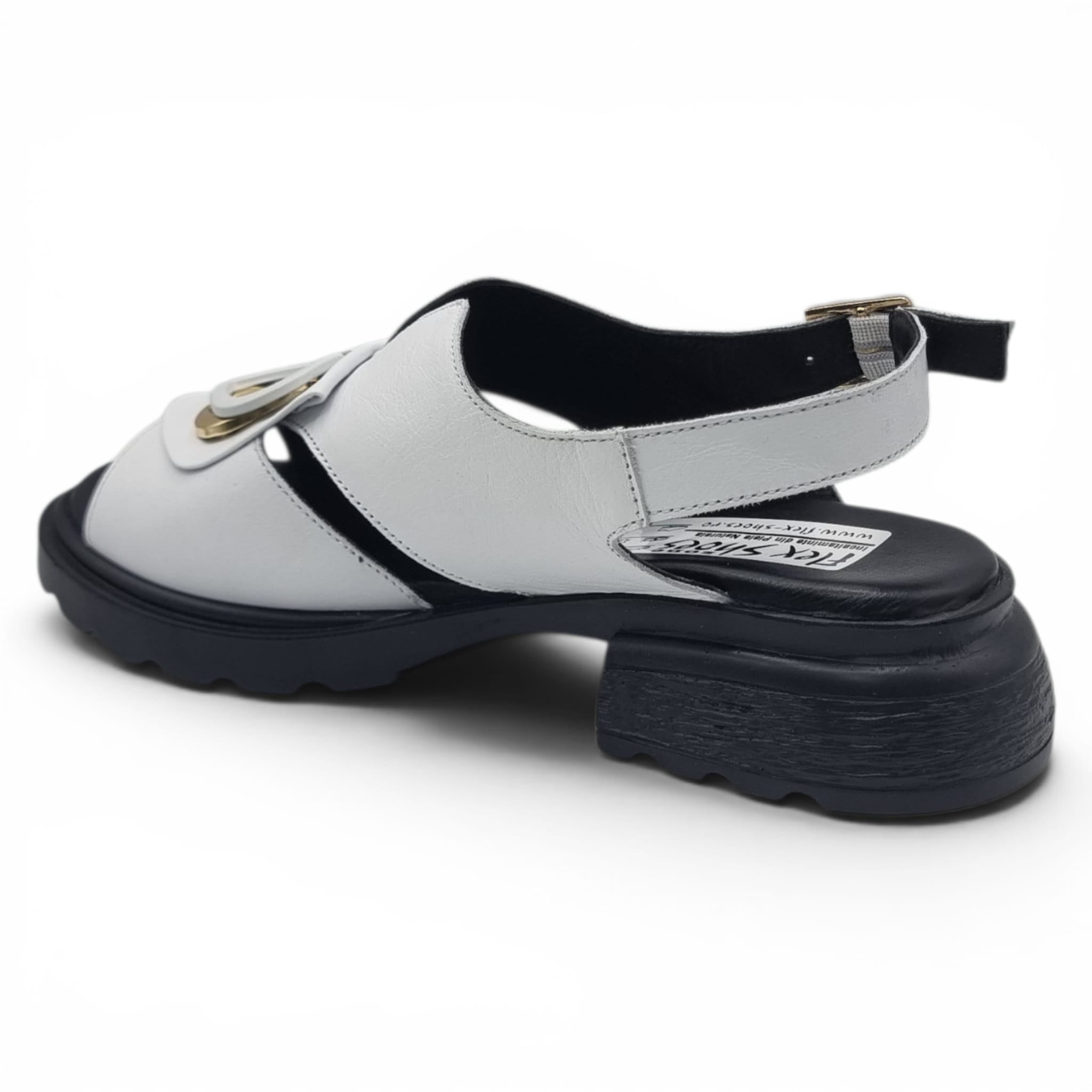 Sandale Damă Casual Confort Din Piele Naturală Albă 13788