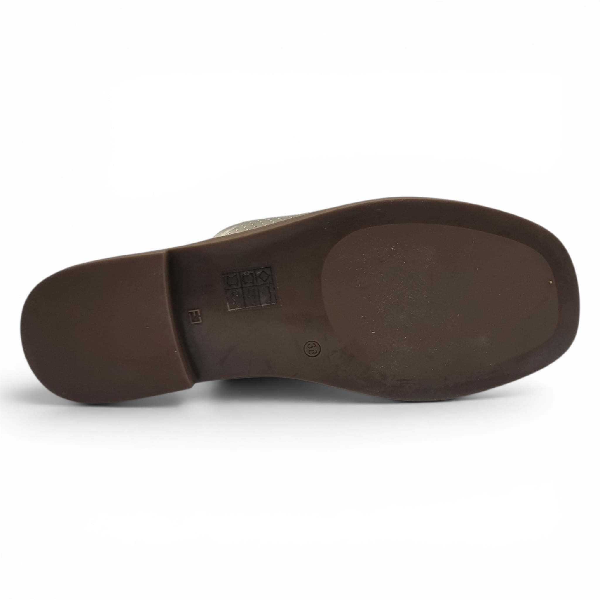 Sandale Damă Casual Confort Din Piele Naturală Aurie 13798