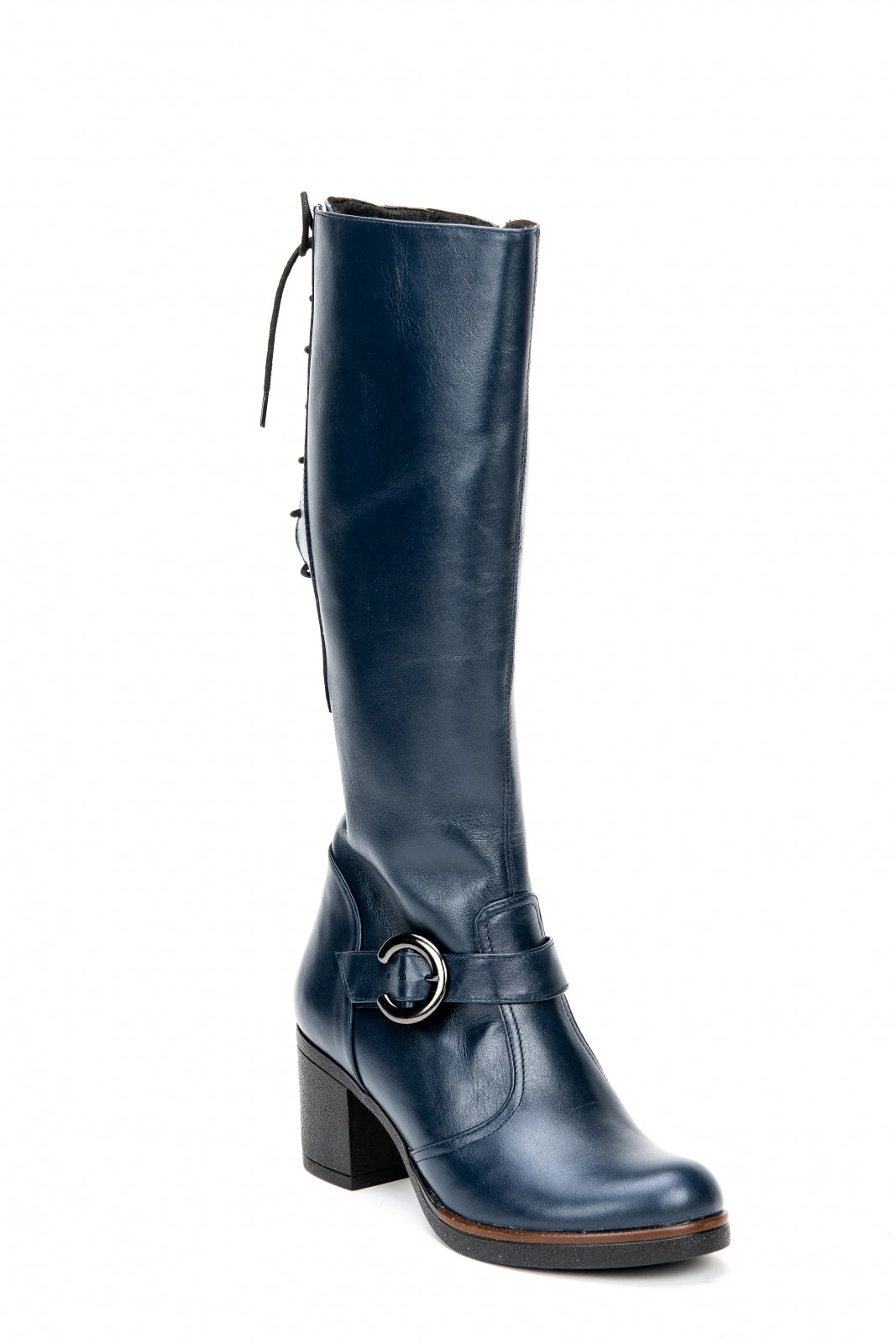 Cizme Damă Lungi Din Piele Naturală Blue 35102
