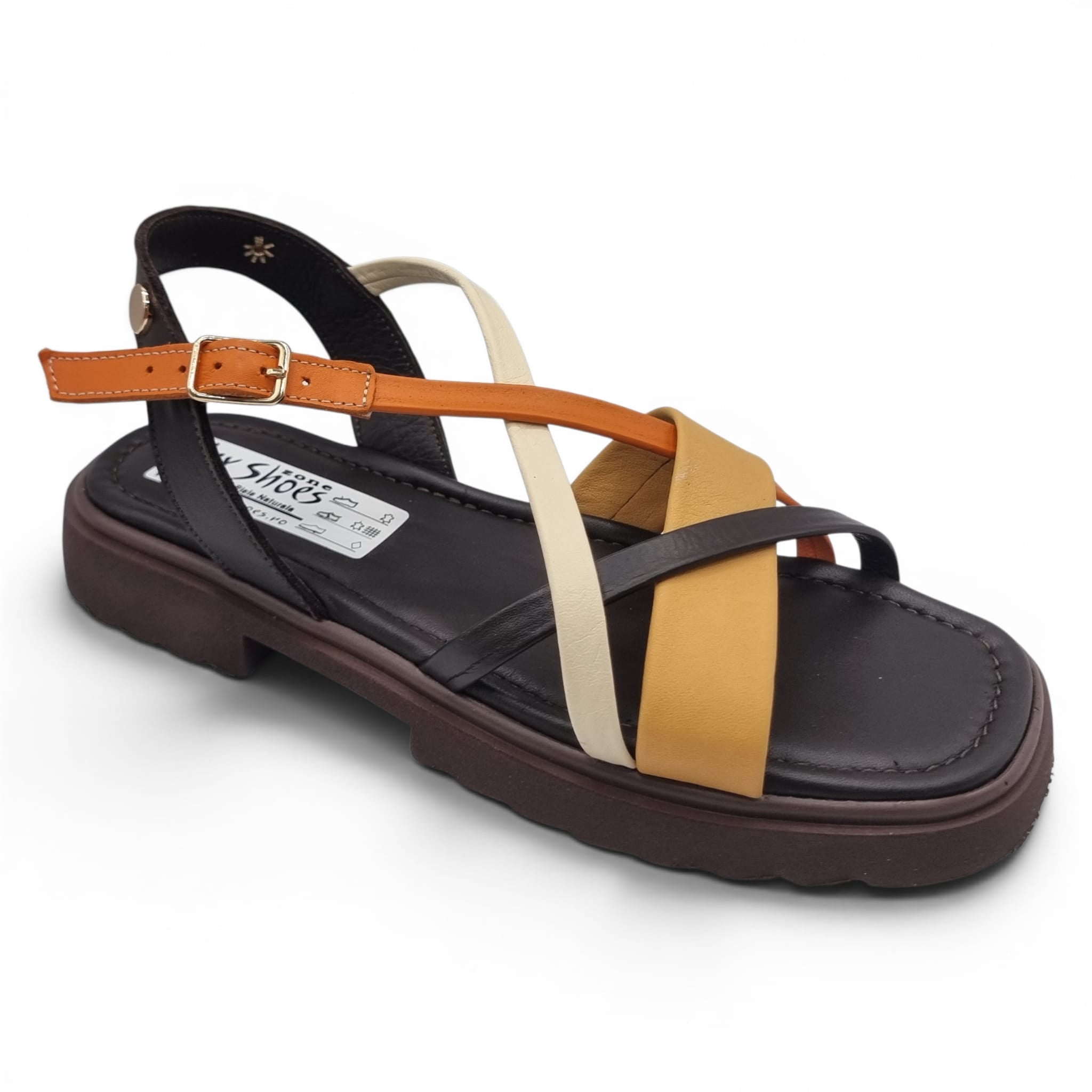Sandale Damă Casual Confort Din Piele Naturală Neagră Color 13768