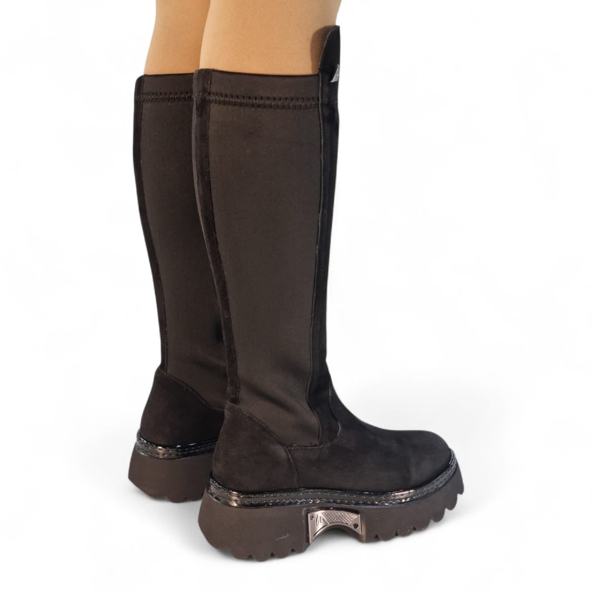 Cizme Damă Lungi Din Piele Naturală Neagră Vel 35132