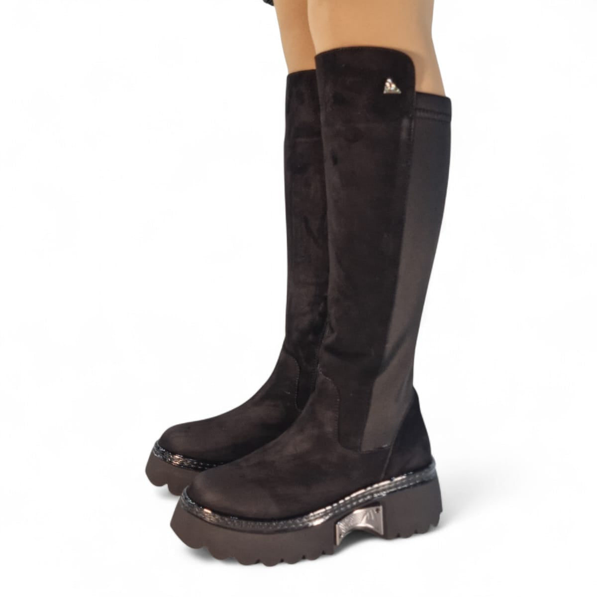 Cizme Damă Lungi Din Piele Naturală Neagră Vel 35132