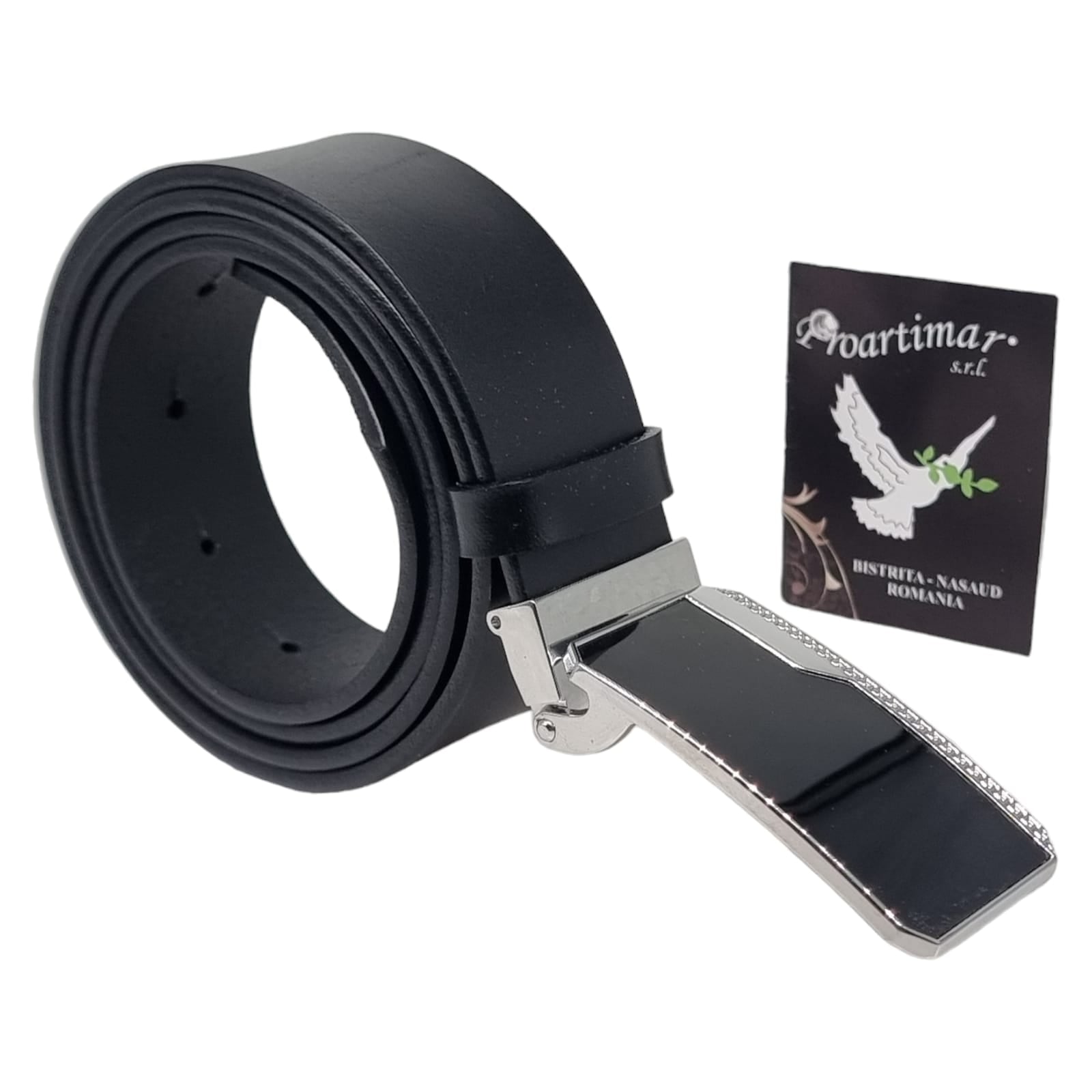 Curea Bărbați Din Piele Naturală Neagră 22