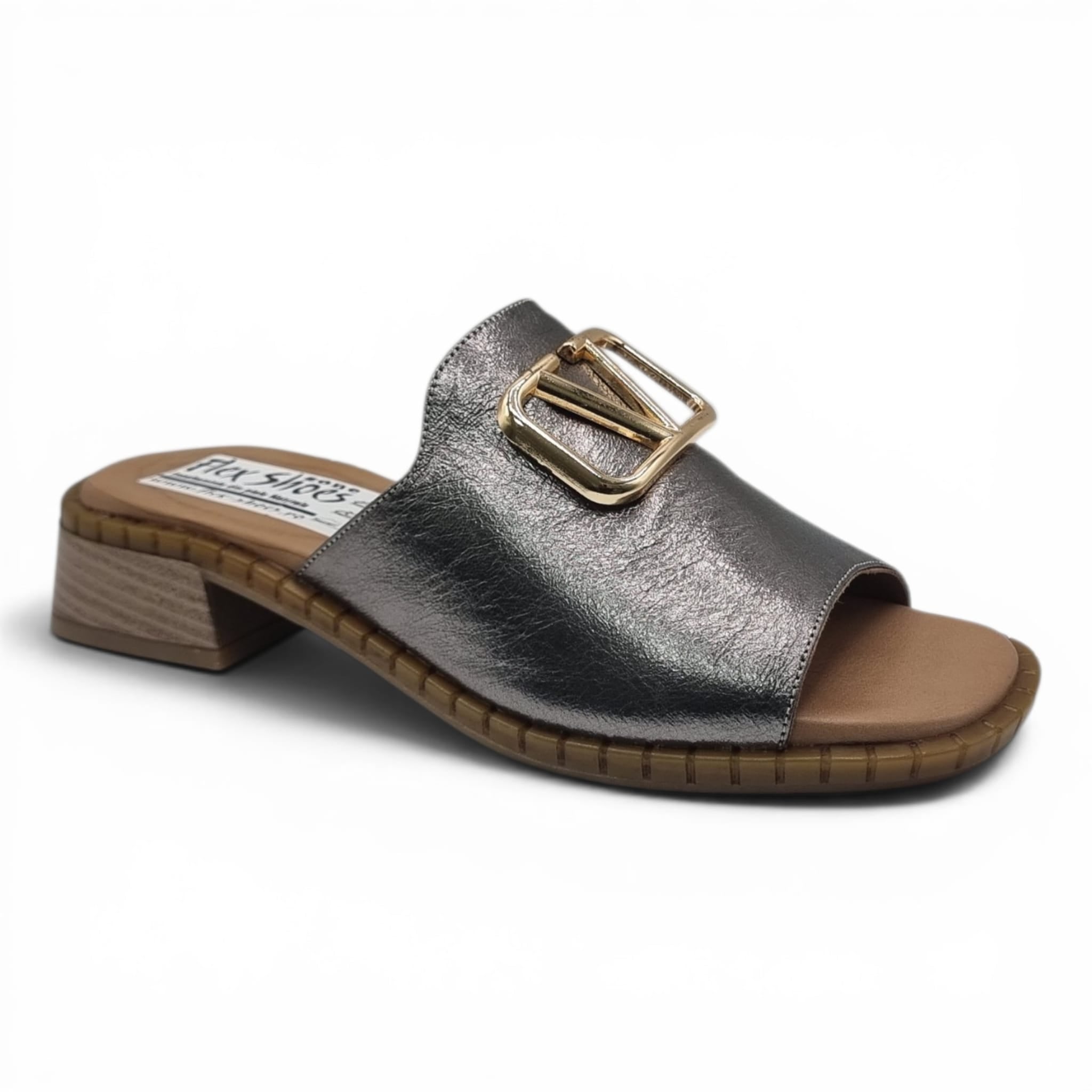 Sandale Damă Casual Confort Din Piele Naturală Gri 13797