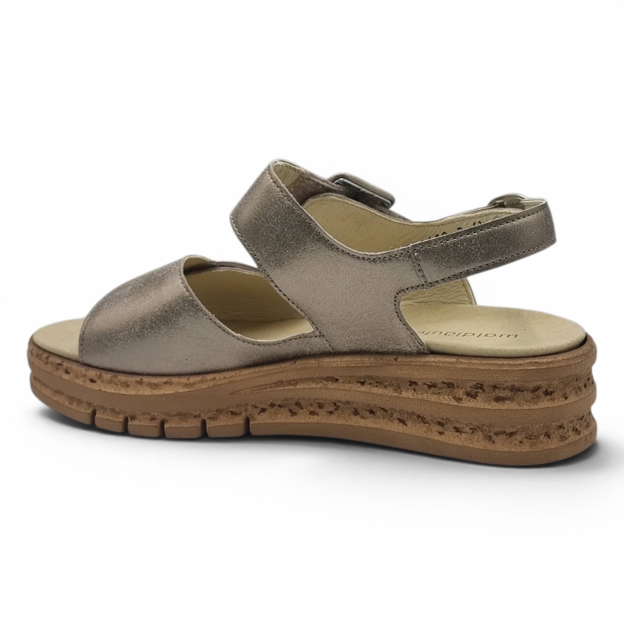 Sandale Damă Casual Confort Din Piele Naturală Aurie 13776
