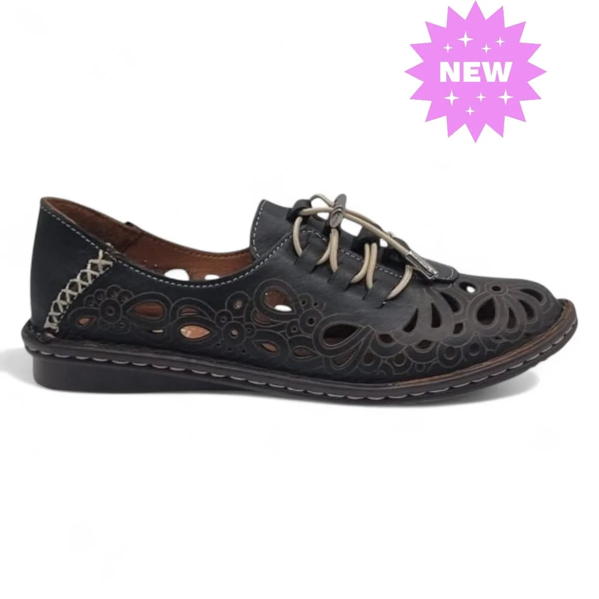 Pantofi Damă Casual Din Piele Naturală Crem 25380