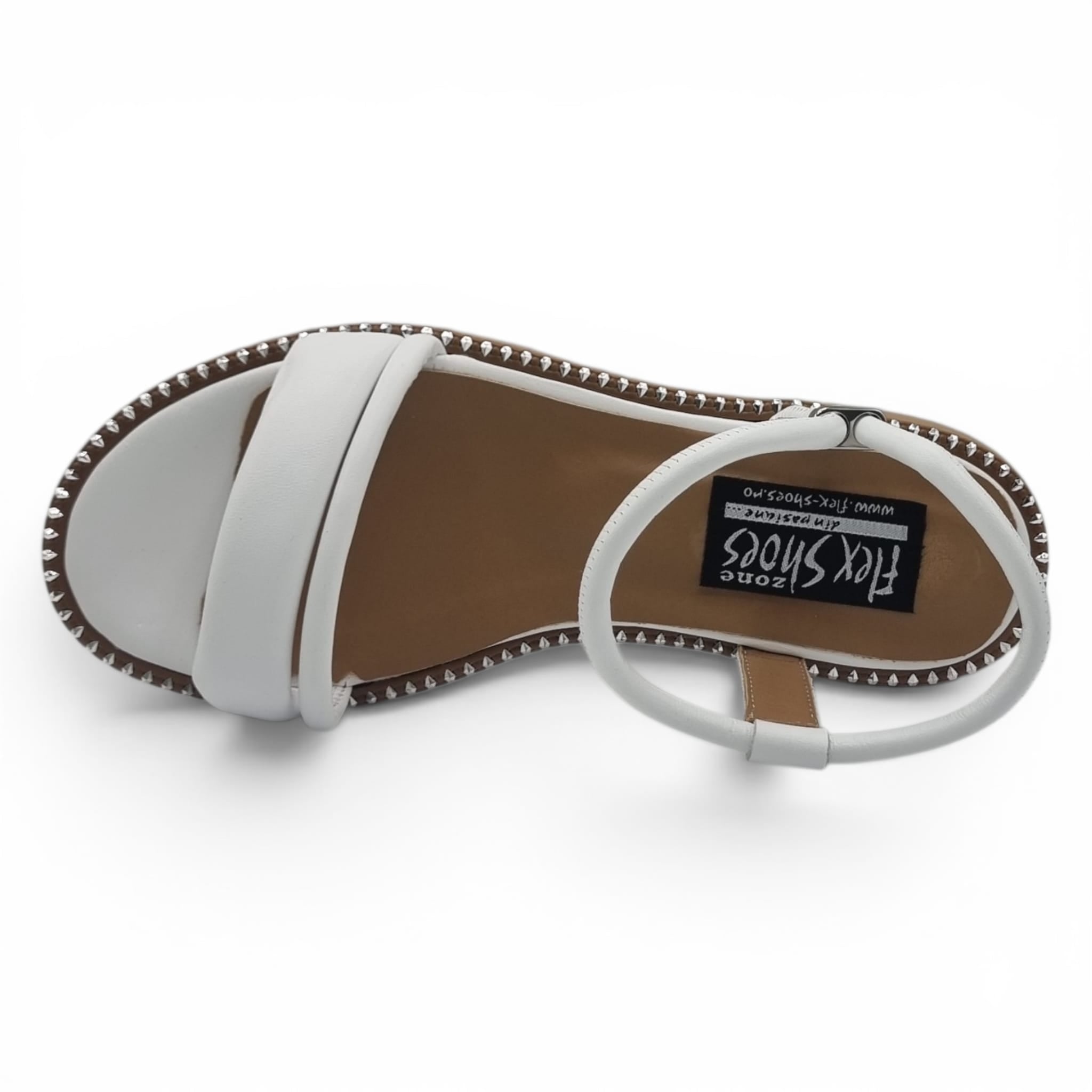 Sandale Damă Casual Confort Din Piele Naturală Albă 13774