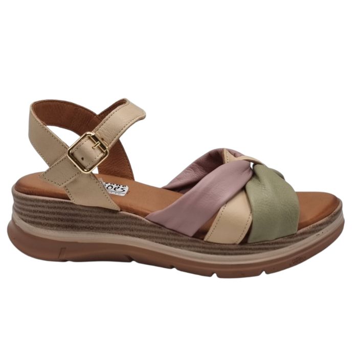 Sandale Damă Casual Confort Din Piele Naturală Bej Color 13794
