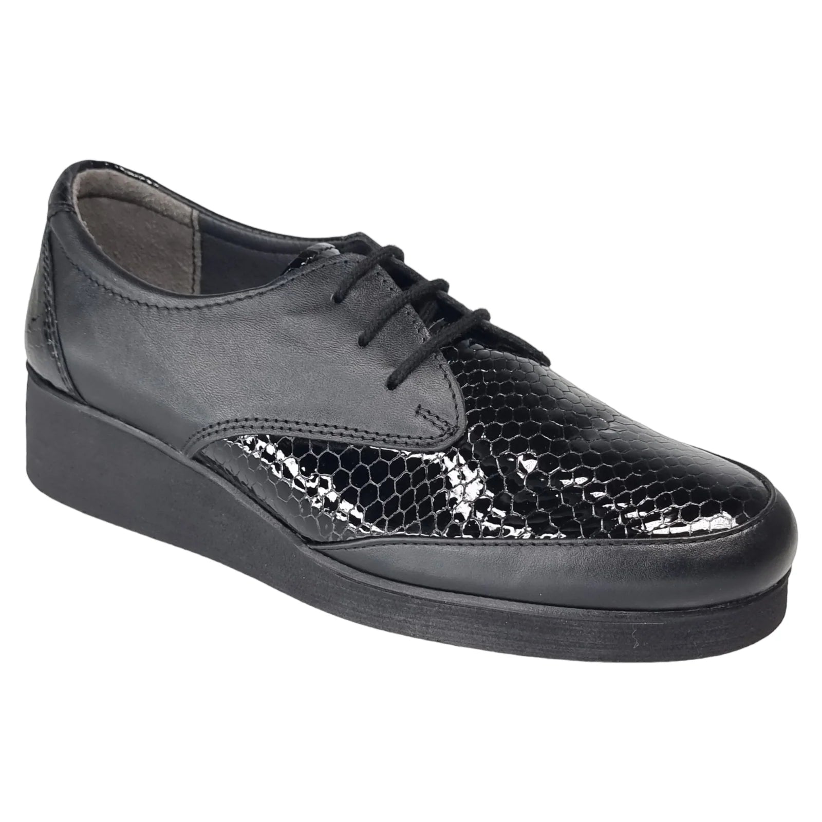 Pantofi Damă Casual Confort Din Piele Negru 25214