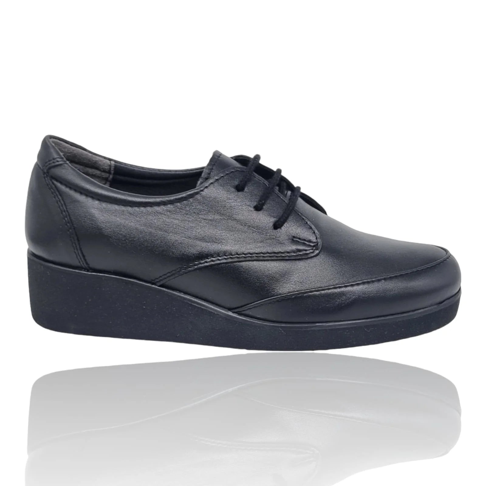 Pantofi Damă Casual Confort Din Piele Negru 25214