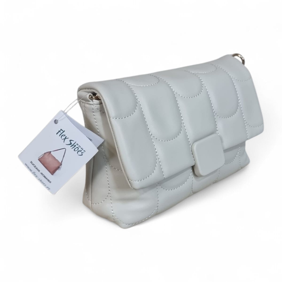 Geanta din piele ecologică crem 56002