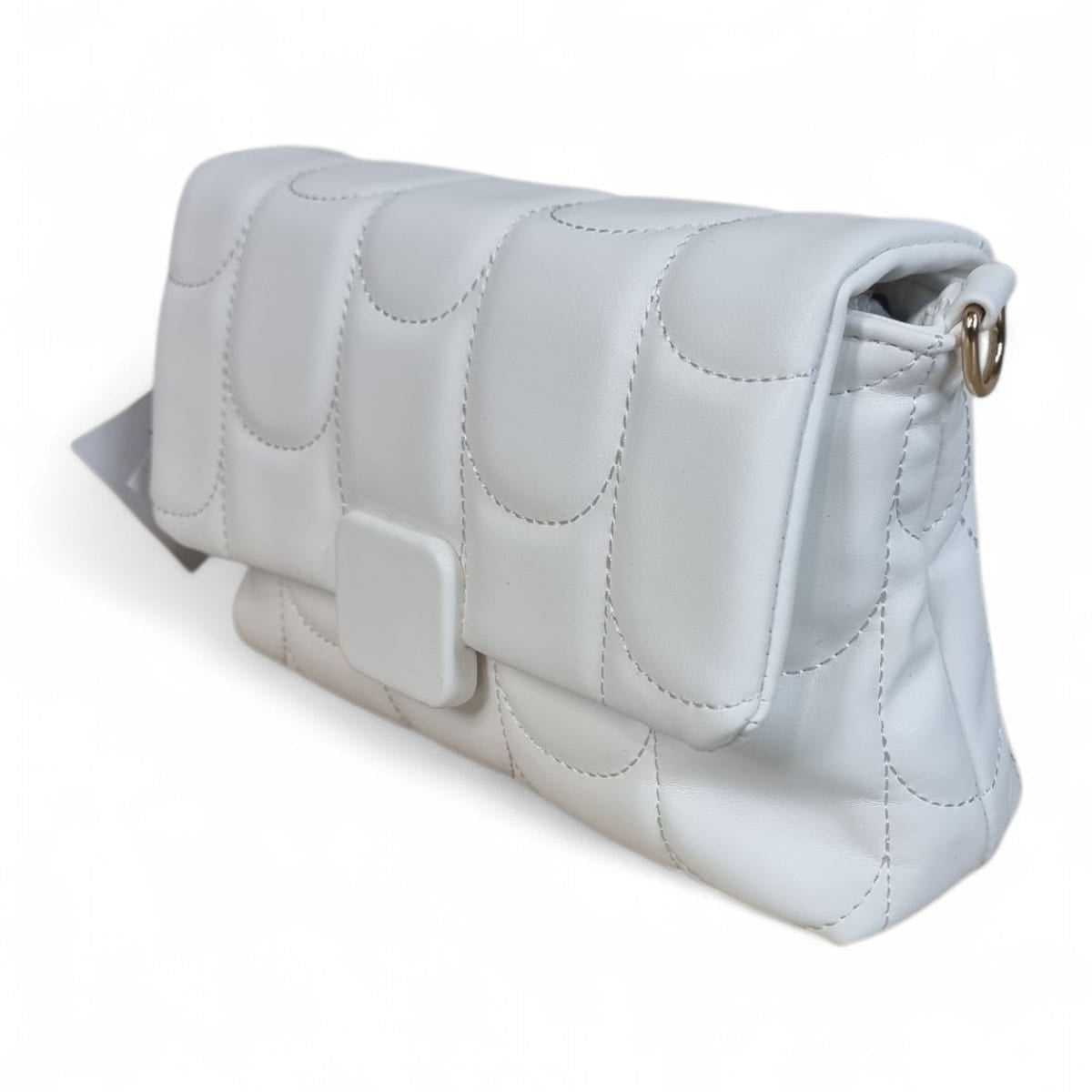 Geanta din piele ecologică albă 56005