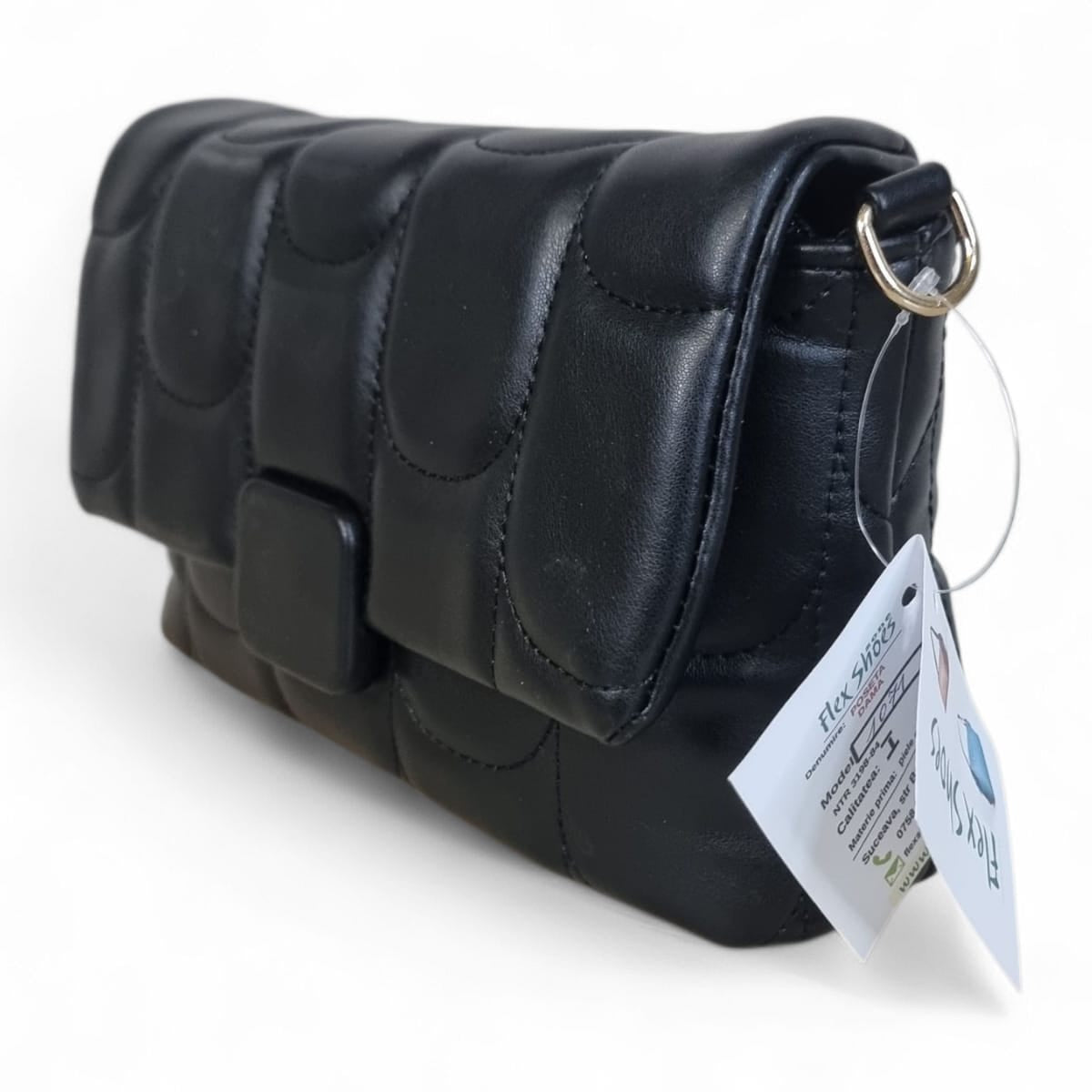 Geanta din piele ecologică neagră 56004