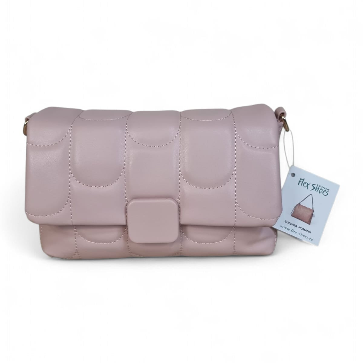 Geanta din piele ecologică pudră 56001