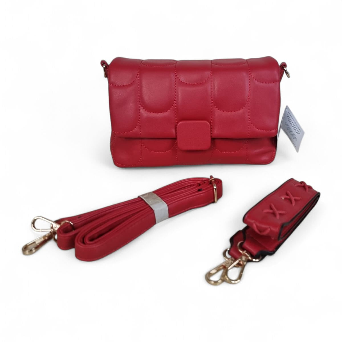 Geanta din piele ecologică roșie 56003