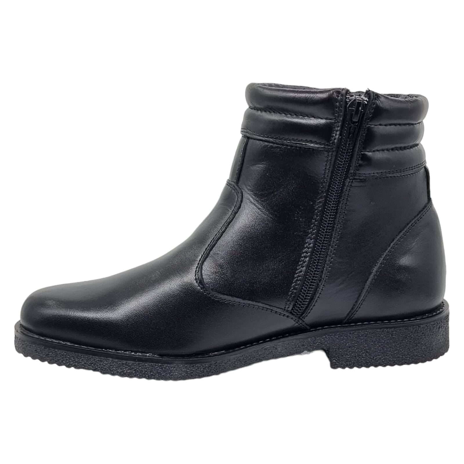 Ghete Bărbați Elegante Din Piele Naturală De Culoare Neagră 50138