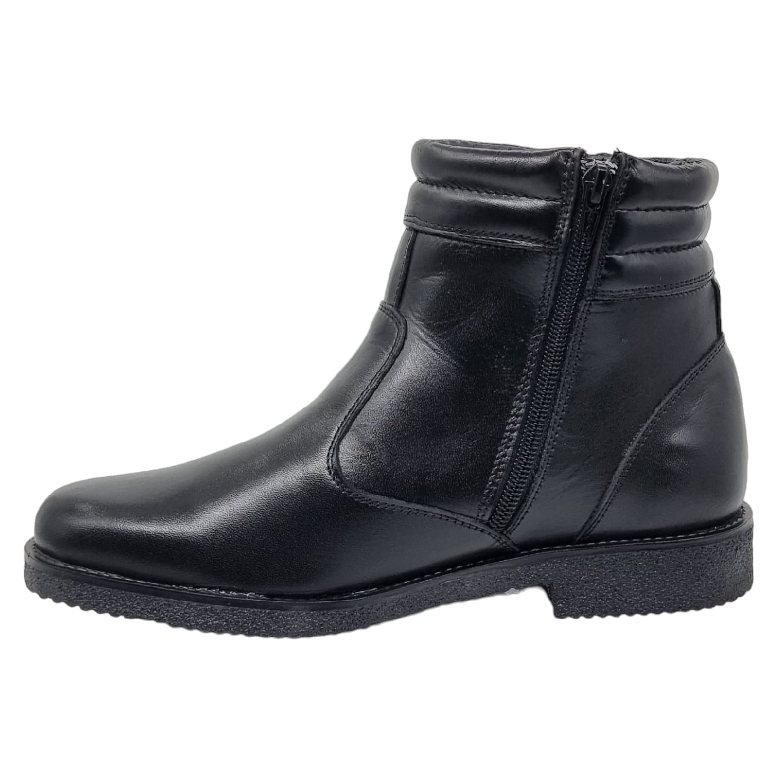 Ghete Bărbați Elegante Din Piele Naturală De Culoare Neagră 50138