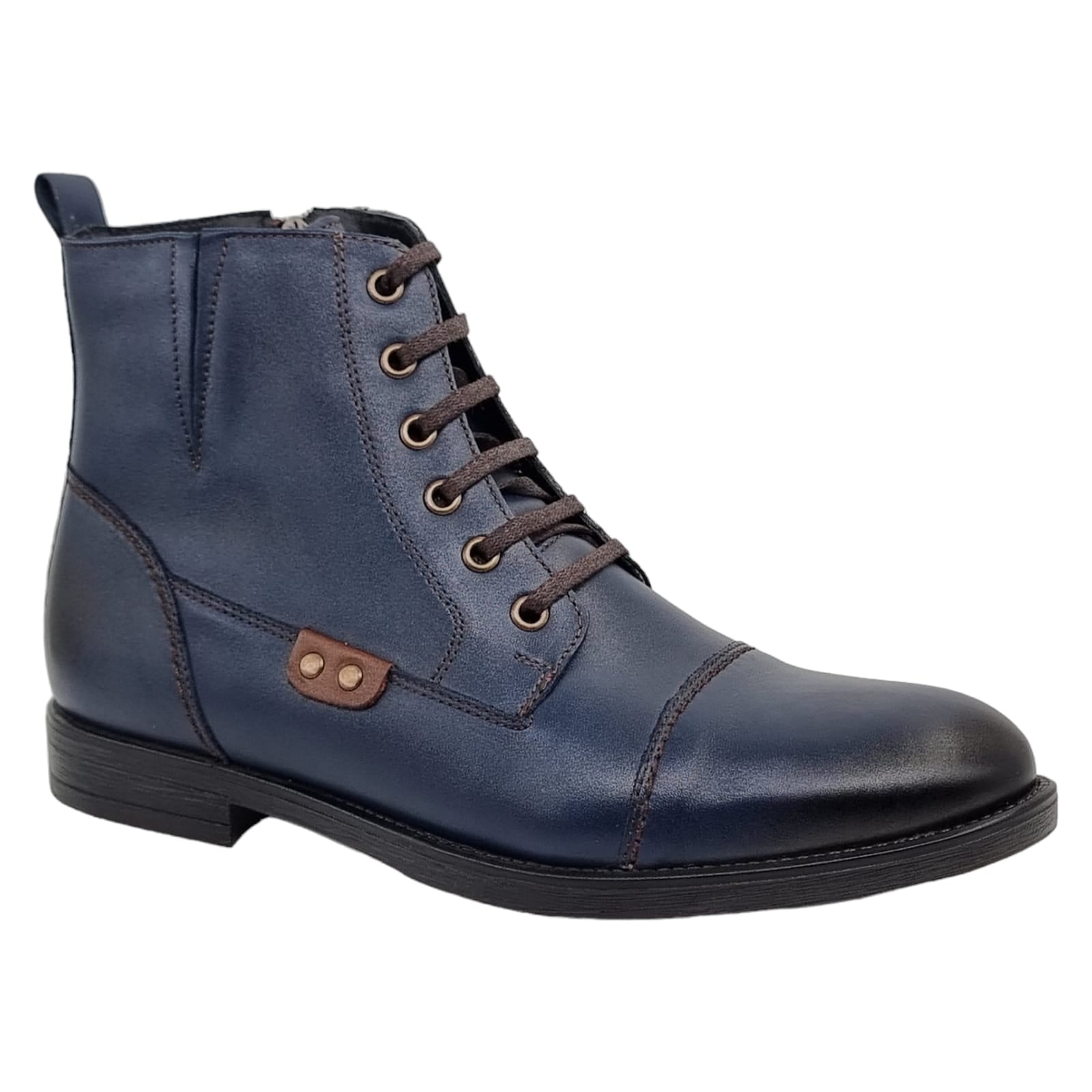 Ghete Bărbați Elegante Din Piele Naturală Blue 50108