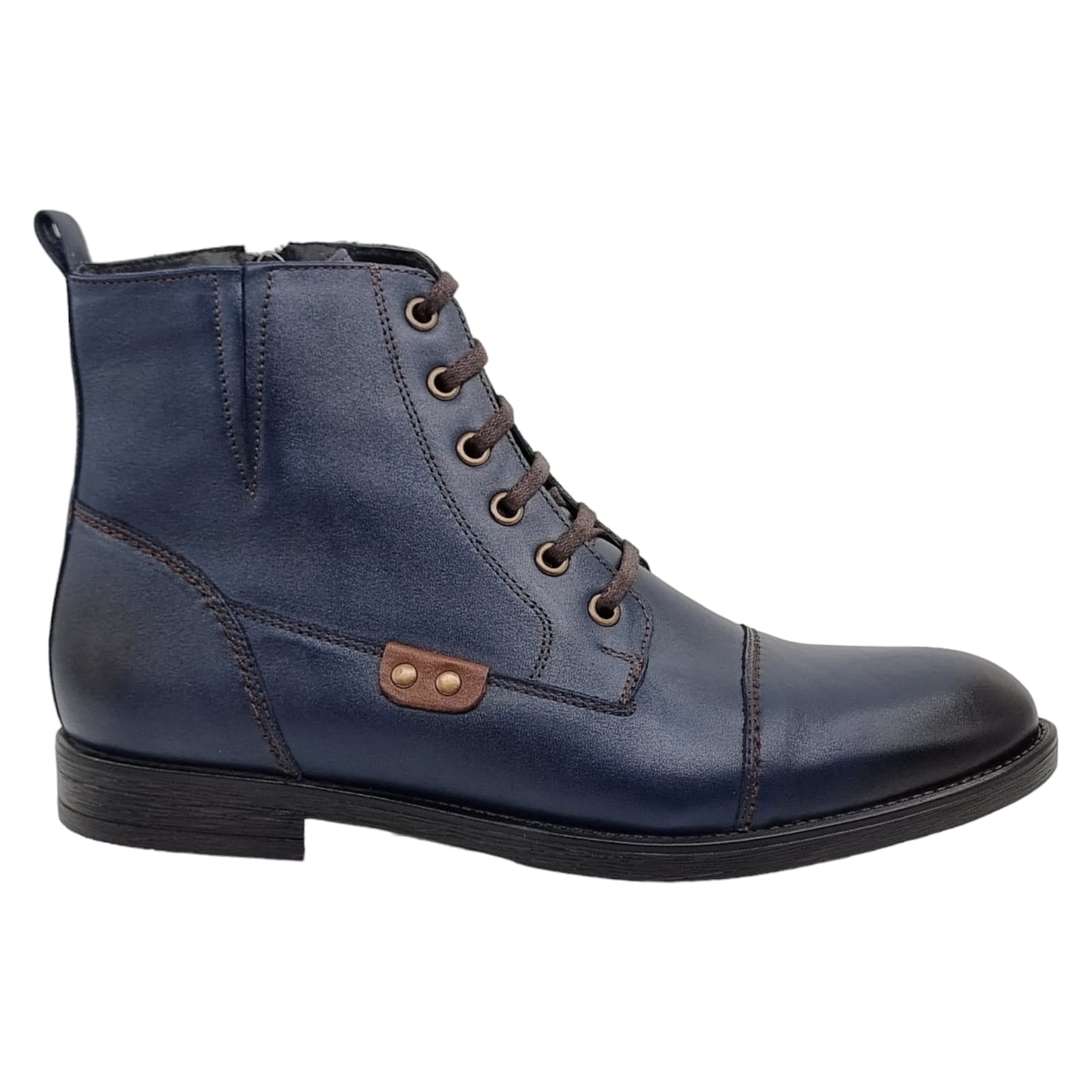 Ghete Bărbați Elegante Din Piele Naturală Blue 50108