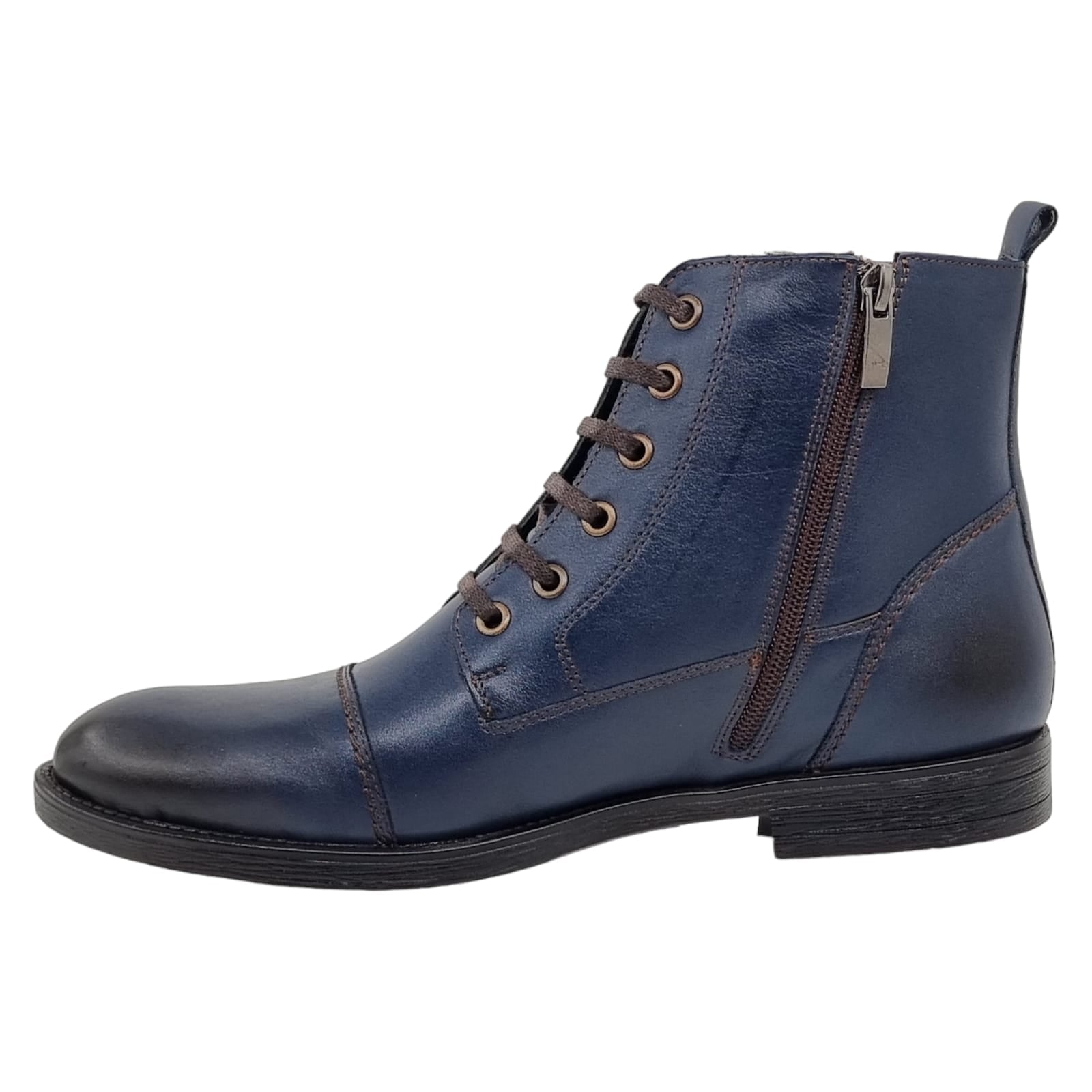 Ghete Bărbați Elegante Din Piele Naturală Blue 50108
