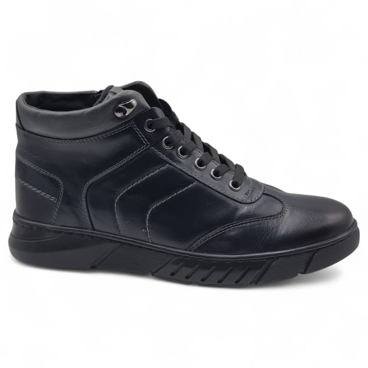 Ghete Bărbați Casual Din Piele Naturală De Culoare Blue 45136