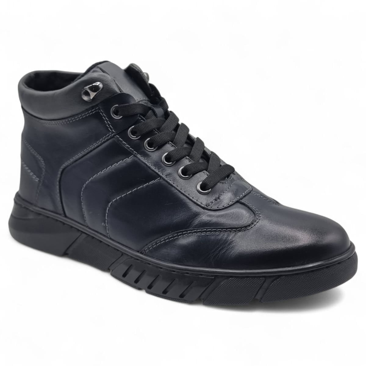 Ghete Bărbați Casual Din Piele Naturală De Culoare Blue 45136