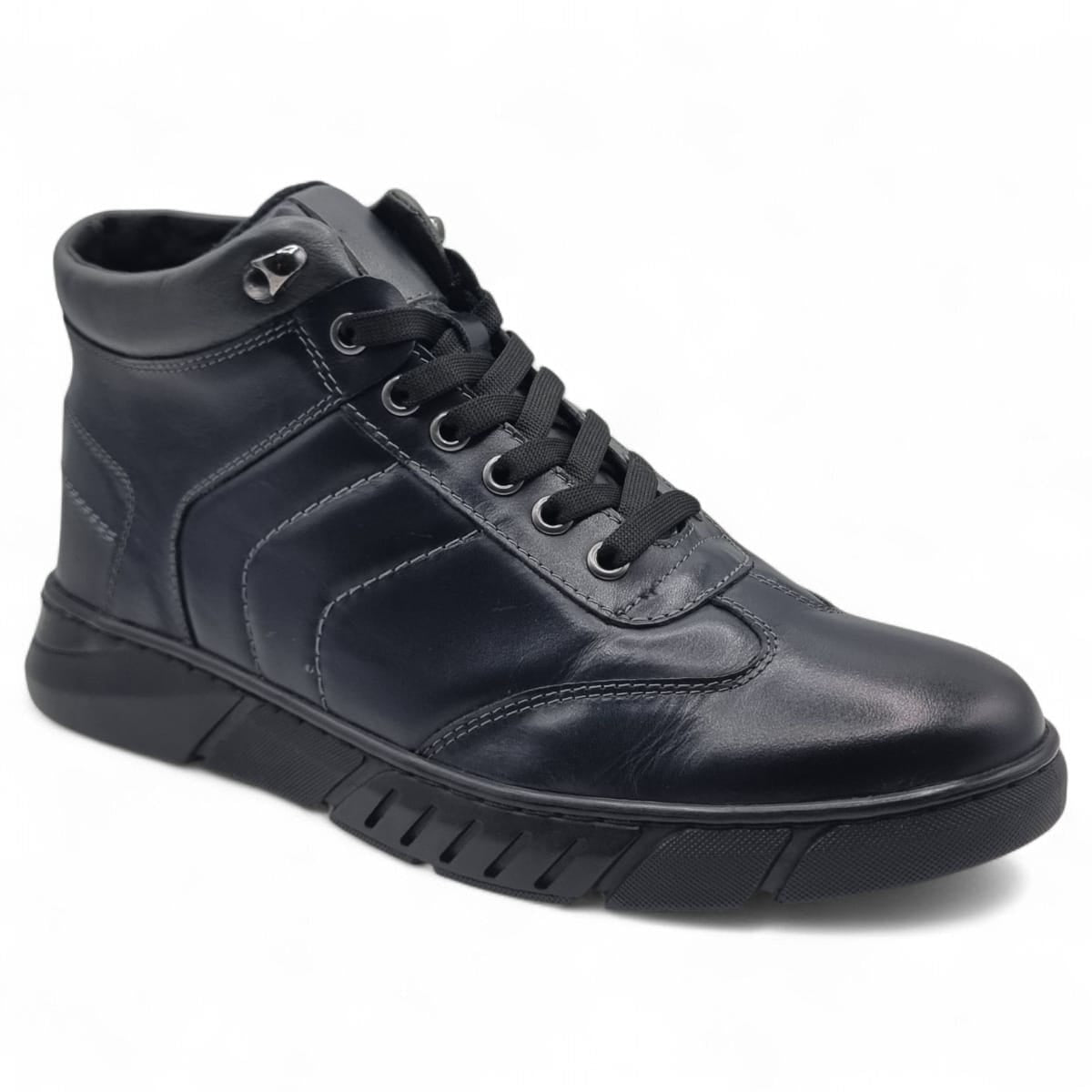 Ghete Bărbați Casual Din Piele Naturală De Culoare Blue 45136