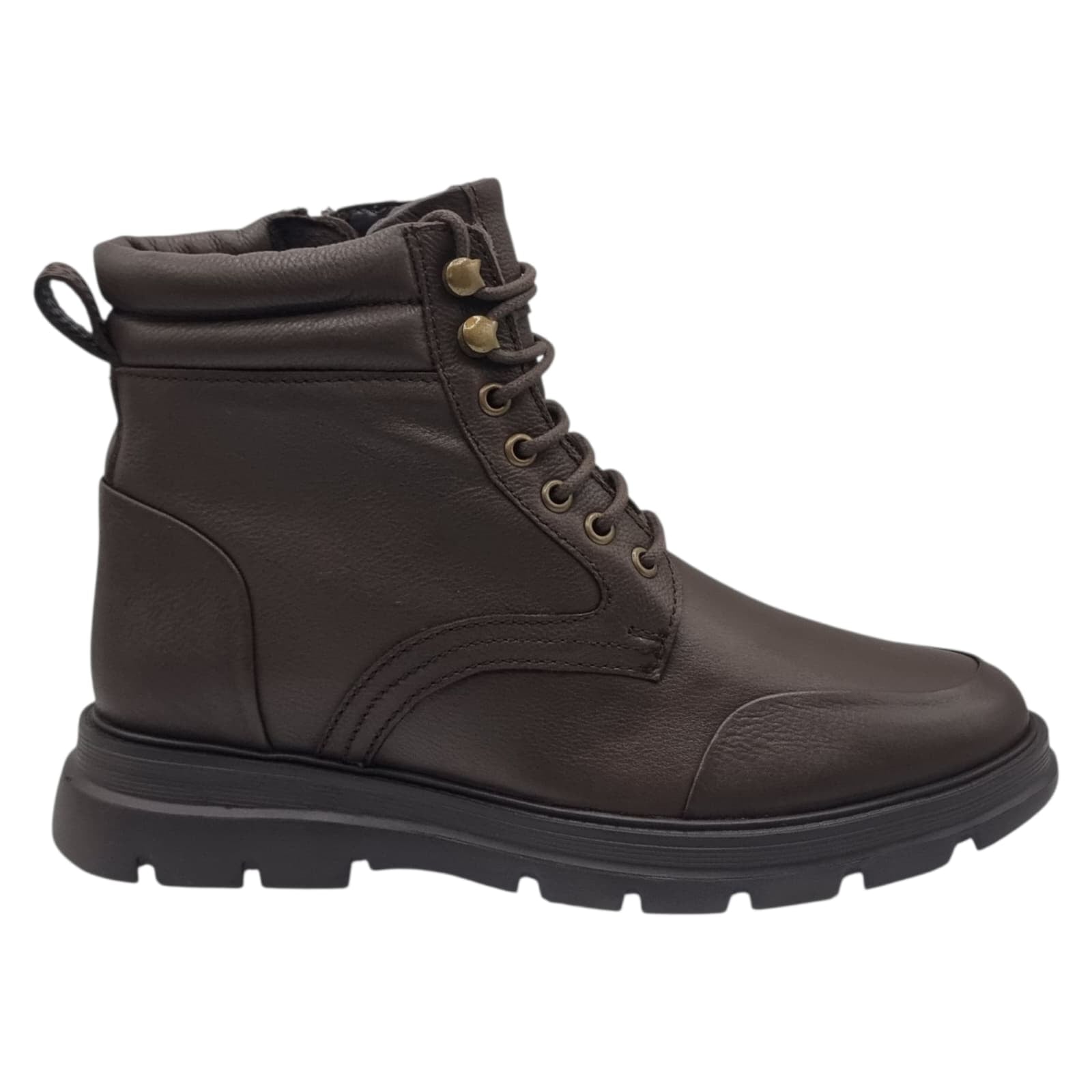 Ghete Bărbați Casual Din Piele Naturală De Culoare Cafe 45129