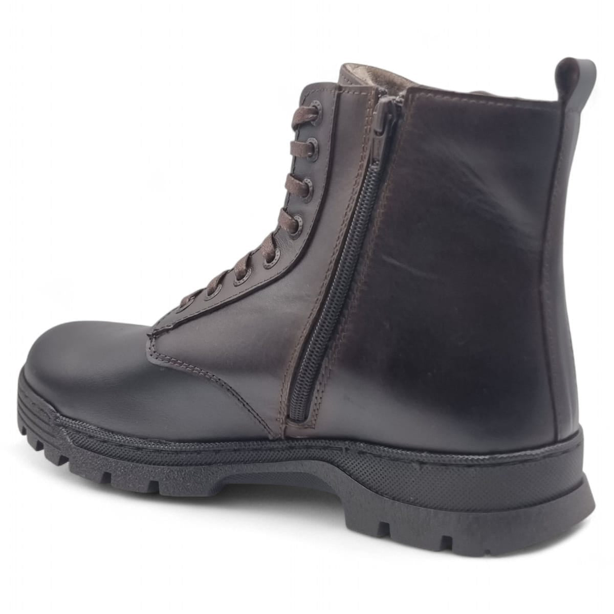 Ghete Bărbați Casual Din Piele Naturală De Culoare Maro 45126