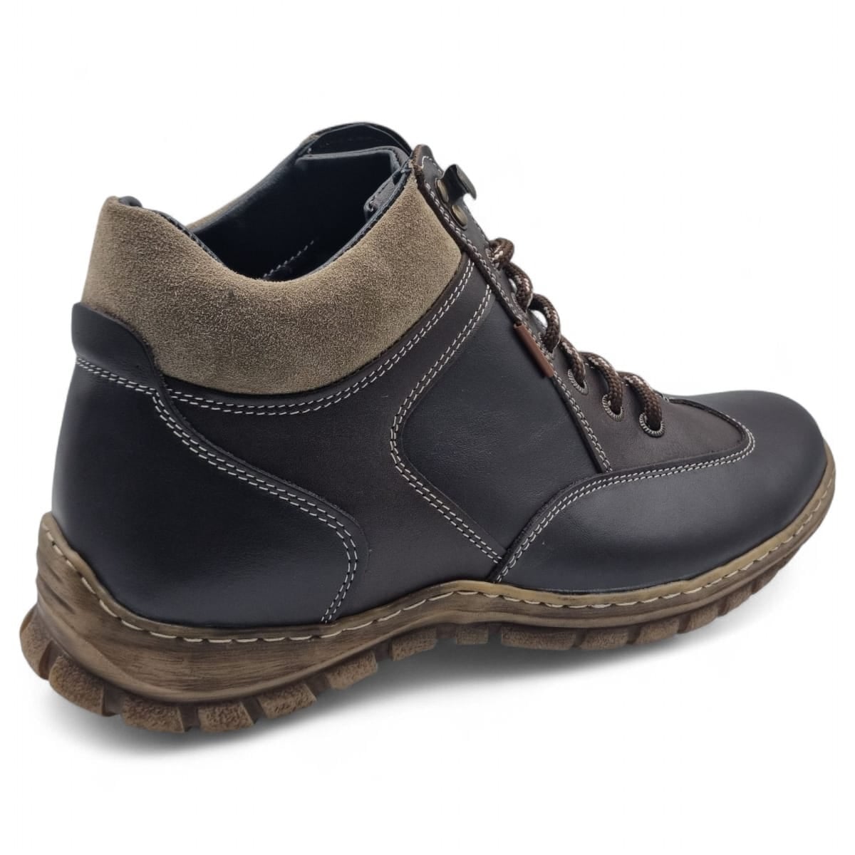 Ghete Bărbați Casual Din Piele Naturală De Culoare Maro 45132