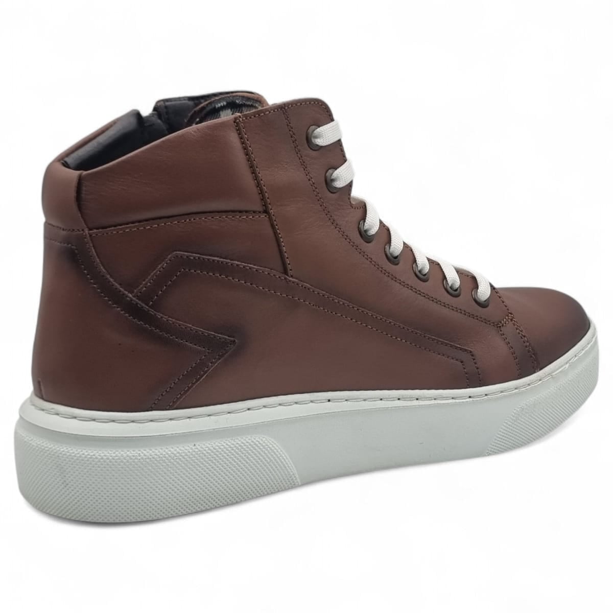 Ghete Bărbați Casual Din Piele Naturală De Culoare Maro 45134