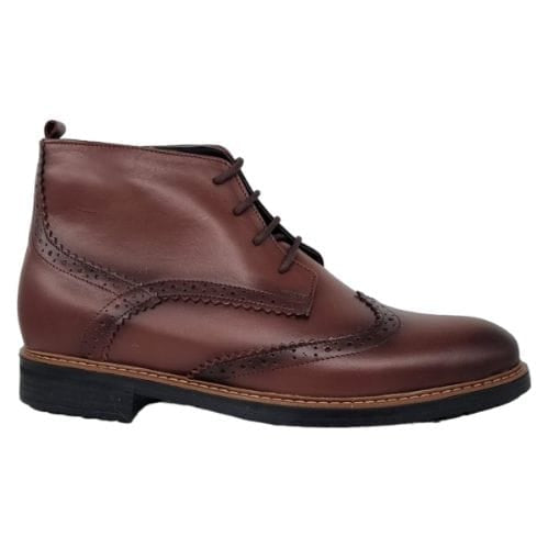Ghete Bărbați Elegante Din Piele Naturală De Culoare Maro 50122