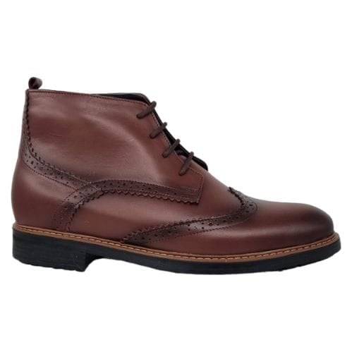 Ghete Bărbați Elegante Din Piele Naturală De Culoare Maro 50122