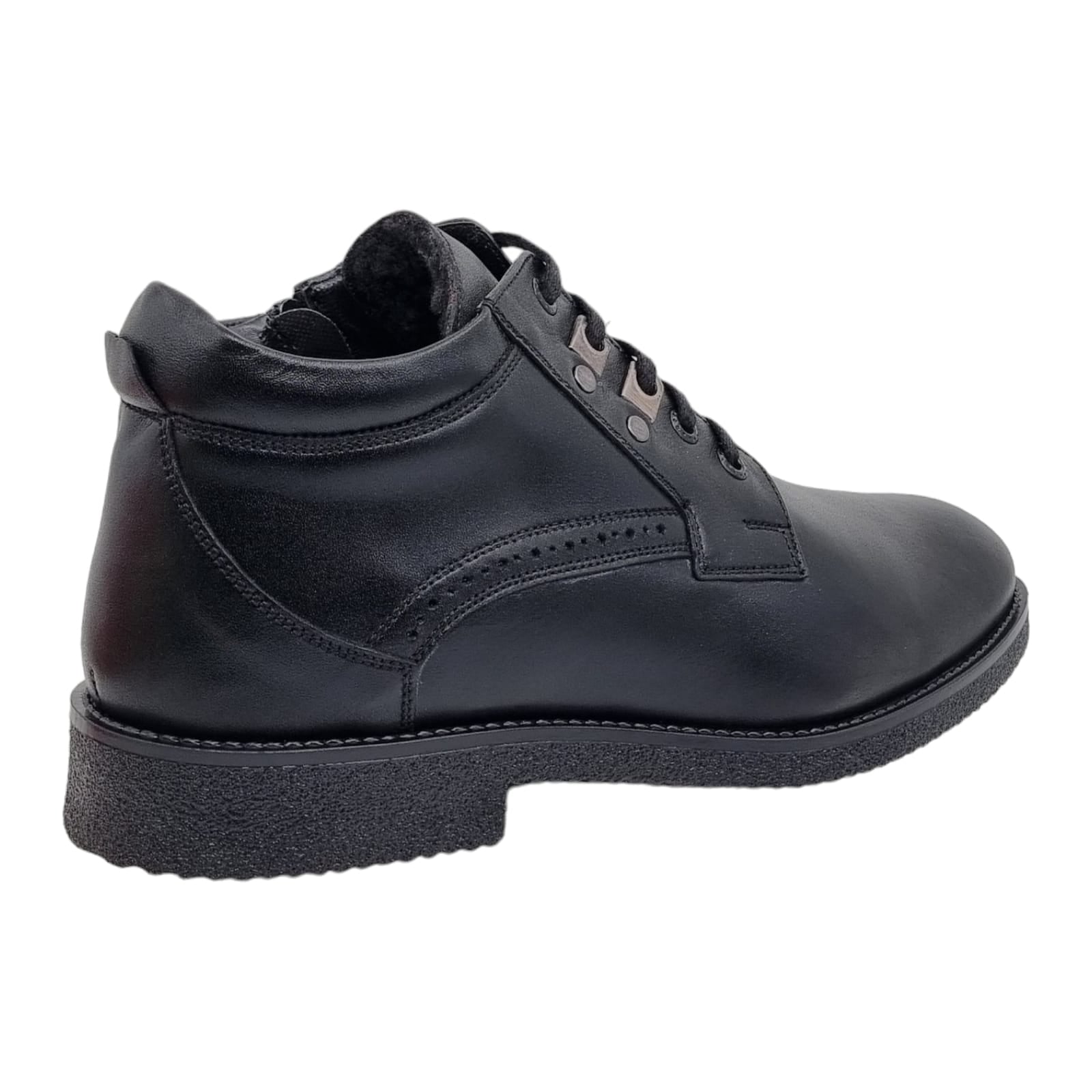 Ghete Bărbați Elegante Din Piele Naturală De Culoare Neagră 50123