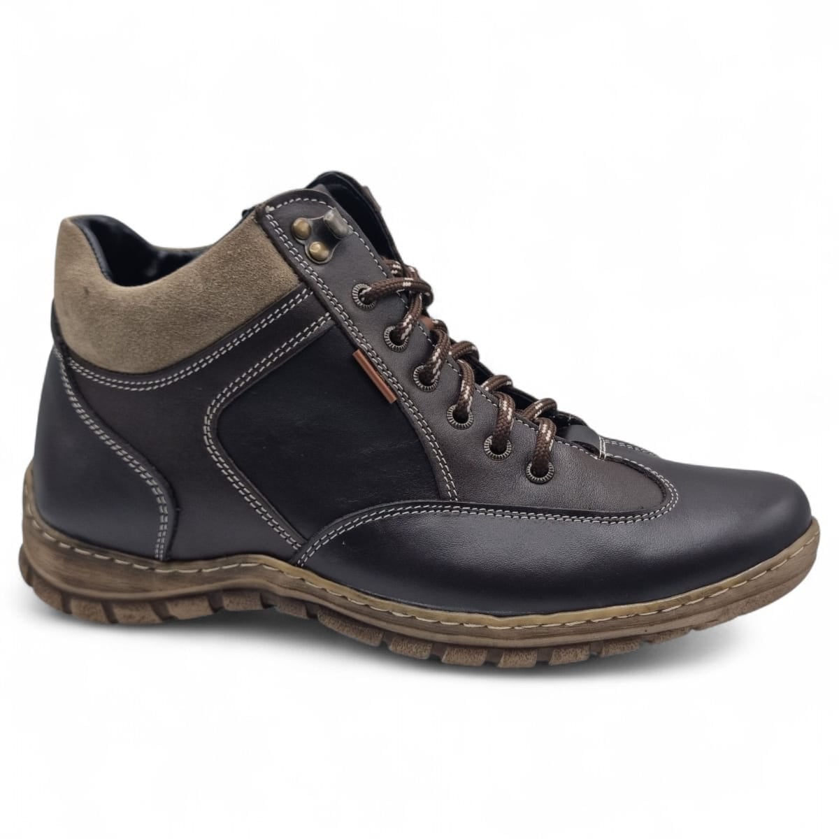 Ghete Bărbați Casual Din Piele Naturală De Culoare Maro 45132