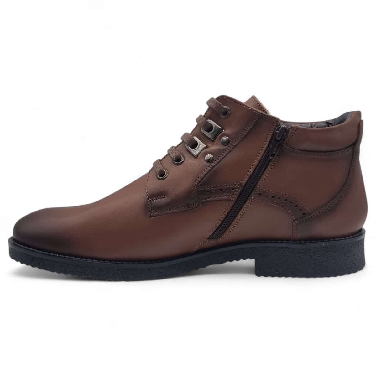Ghete Bărbați Elegante Din Piele Naturală Culoare Maro 50132